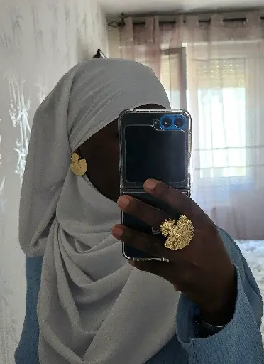 Parure 5 - Boucle d'oreilles + bague
